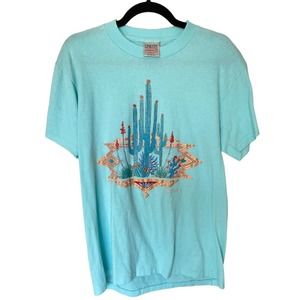 Vintage 1992 Single Stitch Turquoise Graphic Tee Nathan Richards ARIZONA Medium